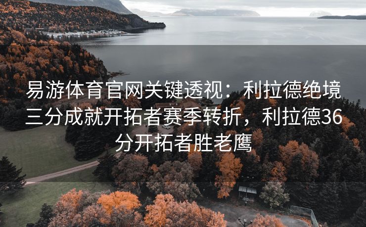 易游体育官网关键透视：利拉德绝境三分成就开拓者赛季转折，利拉德36分开拓者胜老鹰