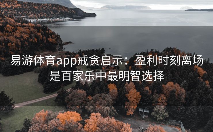 易游体育app戒贪启示：盈利时刻离场是百家乐中最明智选择  第2张